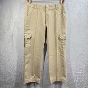 Gander Mountain Khaki Cargo Pants Women's Size 12R Cotton Hiking‎ Outdoors